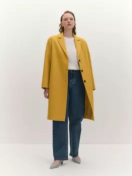 Яркое пальто из плотной вискозной ткани 4XL(56)