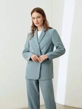 Жакет двубортный полуприталенный S(44)