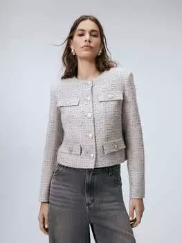 Жакет из шерстяного твида L(48)