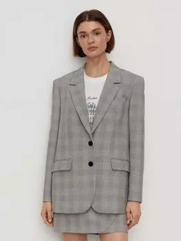 Жакет прямой в клетку XS(42)