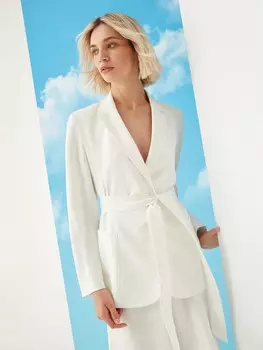 Жакет с поясом светлый ELIS