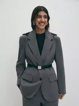 Жакет со съемным капюшоном S(44)