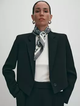 Укороченный пиджак из вискозной ткани XS(42)