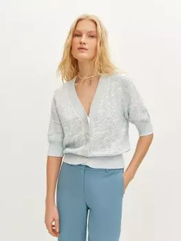 Жаккардовый кардиган из 100% хлопка XS(42)