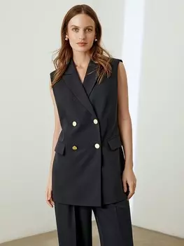 Жилет двубортный длинный ELIS