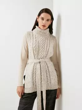 Жилет фактурной вязки из шерсти XS(42)