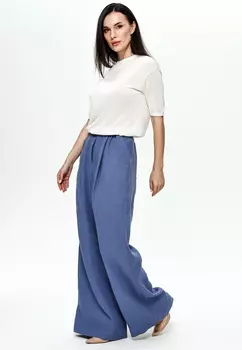 Брюки палаццо с защипами из льна CORARS