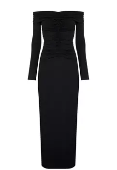 Длинное платье с драпировкой THE REAL BASE