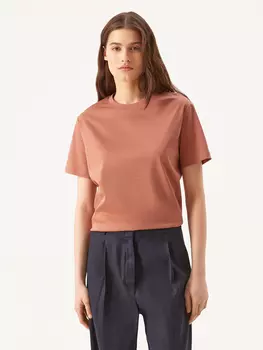 Футболка прямого кроя с шелком LUSIO