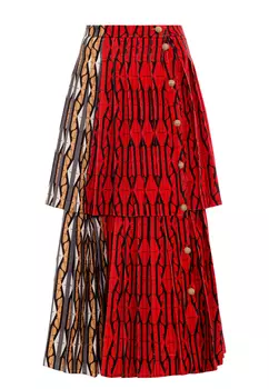 ЮБКА МАКСИ КРАСНО-КОРИЧНЕВАЯ POLINA MIRCHEVA