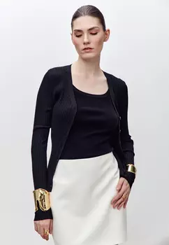 Кардиган из плотного трикотажа в рубчик AZUR