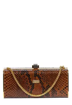 Клатч из кожи питона Como в металлической раме BOA