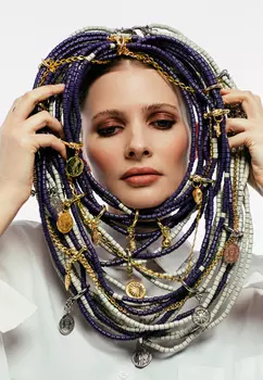 Колье "Африканские мотивы" POLINA MIRCHEVA, линейка JQUEEN