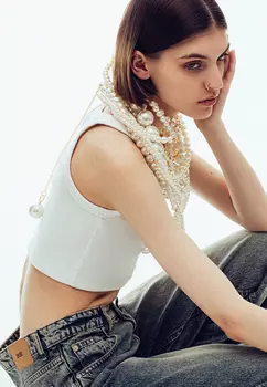 Колье «Большая жемчужная обсыпка в золоте» POLINA MIRCHEVA, линейка JQUEEN