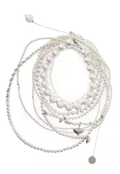Колье "Жемчужная обсыпка в серебре" POLINA MIRCHEVA, линейка JQUEEN