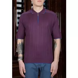 Комбинированное поло из льна и шелка STEFANO RICCI