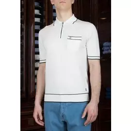 Комбинированное поло из шелка и хлопка STEFANO RICCI