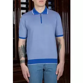 Комбинированное поло из шелка и хлопка STEFANO RICCI