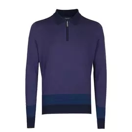 Комбинированное поло из шерсти и шелка STEFANO RICCI