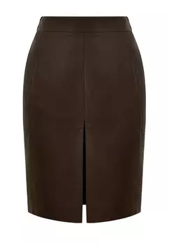 кожаная миди юбка THE REAL BASE