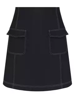 Мини юбка с контрасной строчкой "Lucia" AZUR