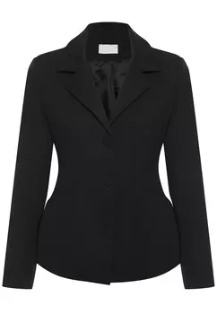 Однобортный приталенный жакет с объемными карманами MYFLOREL