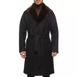 Пальто с воротником из кролика TERESA TARDIA