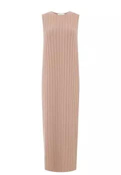 Платье из органического кашемира фактурное Теплый Тауп AMUR BY MARUSHIK