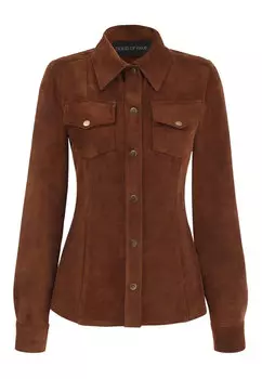 Приталенная рубашка из замши GODS OF FAME