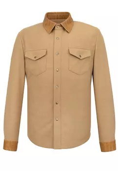 Рубашка из кашемира со вставками из крокодила BARDINI