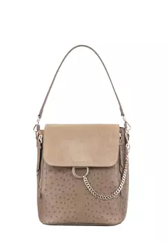 Рюкзак из кожи страуса со вставками из замши BARDINI