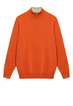 Свитер с воротником-стойкой из кашемира мужской Пряная Тыква AMUR BY MARUSHIK