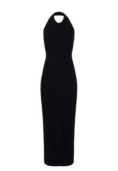 Трикотажное платье с открытой спиной в длине макси THE REAL BASE