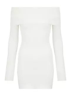 Трикотажное платье со спущенными плечами THE REAL BASE