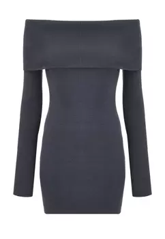 Трикотажное платье со спущенными плечами THE REAL BASE