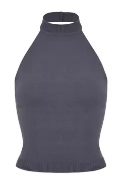 Трикотажный топ халтер THE REAL BASE