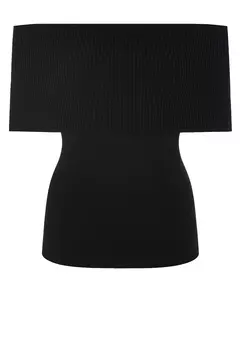 Трикотажный топ с открытыми плечами THE REAL BASE