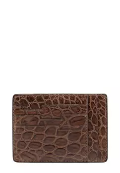 Визитница для карт и визиток из кожи крокодила BARDINI