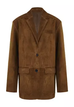 Замшевый жакет свободного кроя THE REAL BASE