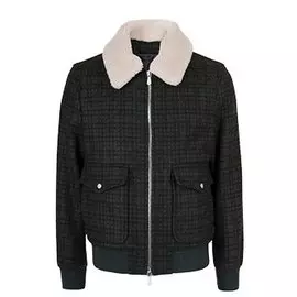 Зеленая куртка с меховой отделкой ELEVENTY