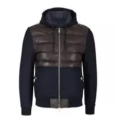 Зеленая куртка с меховой отделкой ELEVENTY