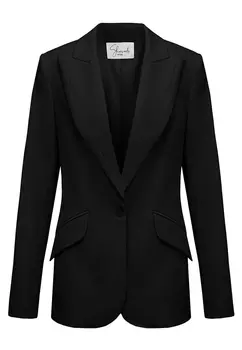 Жакет однобортный из итальянской шерсти черный SHERVARLI OFFICIAL