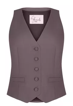 Жилет из итальянской шерсти цвета пыльной розы SHERVARLI OFFICIAL