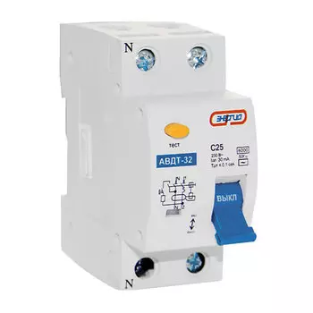 Дифавтомат АВДТ-32 (УЗО2) 16A Энергия
