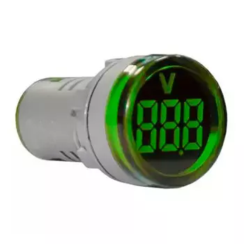 Индикатор значения напряжения AD22-RV зеленый Энергия