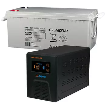 Комплект ИБП Инвертор Энергия Гарант 750 + Аккумулятор 200 АЧ