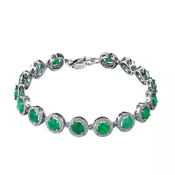 Браслет из белого золота с бриллиантами э0938бр06210456