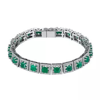 Браслет из белого золота с бриллиантами э0938бр09210459