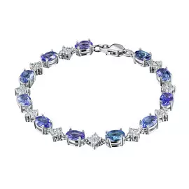 Браслет из белого золота с бриллиантами и танзанитами э0942бр04210466