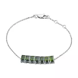 Браслет из белого золота с хромдиопсидом тд09бр101811х
